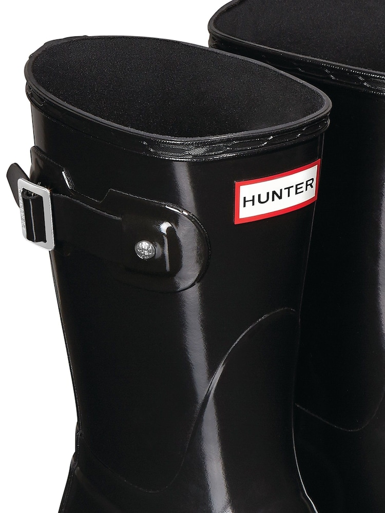 Hunter Womens Original Short Gloss Black Wellies - Image 5 of 5