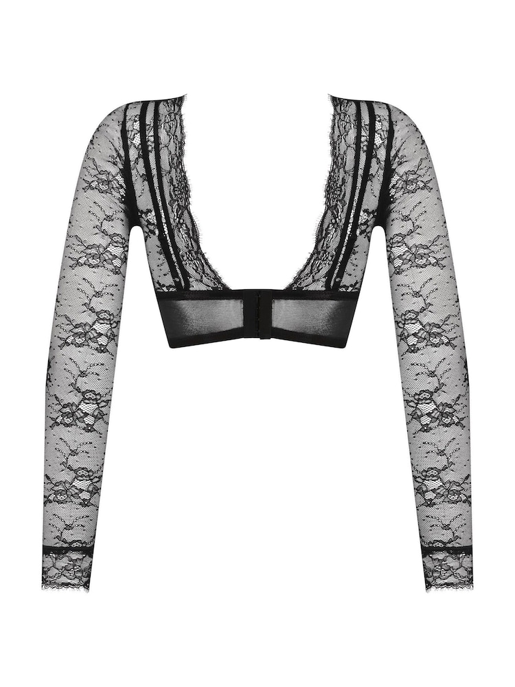 Hunkemoller Black Crop Top - Image 5 of 5