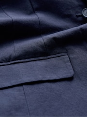 Seasalt Cornwall Blue Petite Erica Linen Blend Blazer - Image 5 of 5
