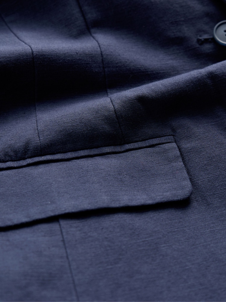 Seasalt Cornwall Blue Petite Erica Linen Blend Blazer - Image 5 of 5