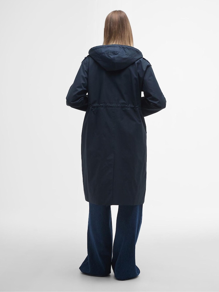 Barbour® Navy Fearne Waterproof Trench Coat - Image 2 of 7