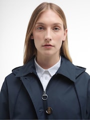 Barbour® Navy Fearne Waterproof Trench Coat - Image 5 of 7