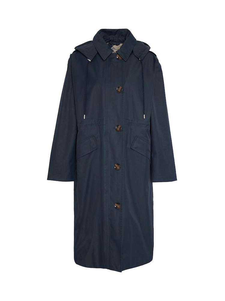 Barbour® Navy Fearne Waterproof Trench Coat - Image 7 of 7