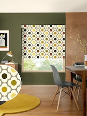 Orla Kiely Yellow Multi Spot Flower Made to Measure Roller Blinds - Image 1 of 6