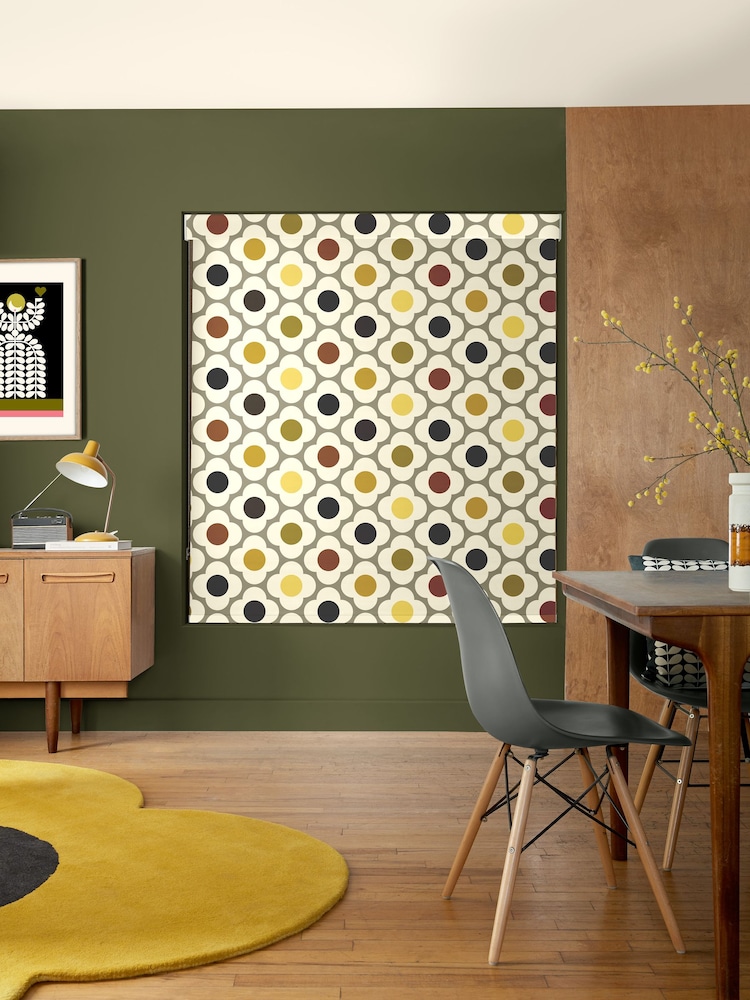 Orla Kiely Yellow Multi Spot Flower Made to Measure Roller Blinds - Image 2 of 6