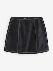 Navy Velvet Flocked Hourglass Mini Skirt - Image 4 of 6