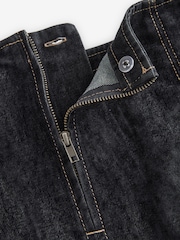 Navy Velvet Flocked Hourglass Mini Skirt - Image 6 of 6