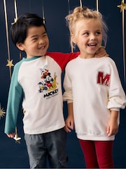 Cream Christmas Disney Minnie Mouse 100% Cotton Top and Leggings Set (3mths-7yrs) - Image 3 of 8
