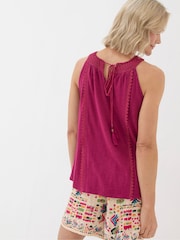 FatFace Nancy Red Crochet Vest - Image 2 of 6