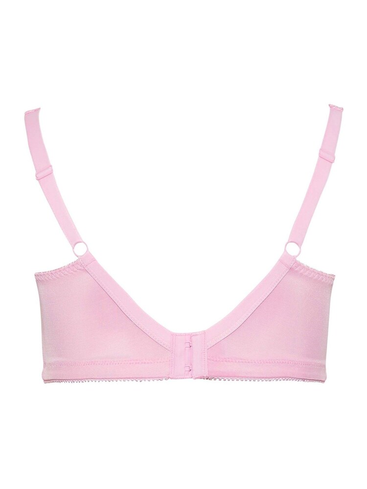 Yours Curve Pink Hi Shine Lace Non Wired Bra - Image 3 of 3