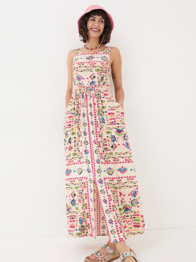 FatFace Carmen Natural Trail Marks Maxi Dress - Image 2 of 5