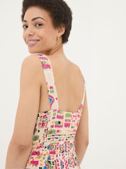 FatFace Carmen Natural Trail Marks Maxi Dress - Image 4 of 5