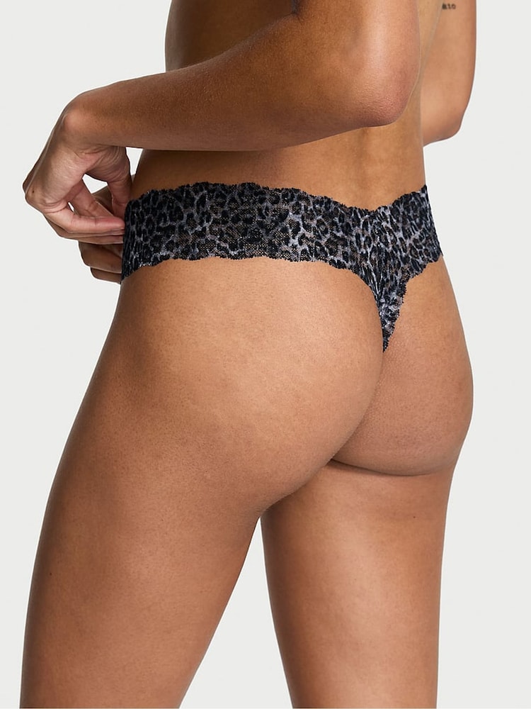 Victoria's Secret Tornado Grey Leopard Thong Knickers - Image 2 of 3