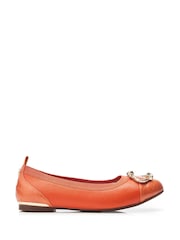 Moda in Pelle Fairy Elasticated Ballet White Pumps With Trim - Image 1 of 4