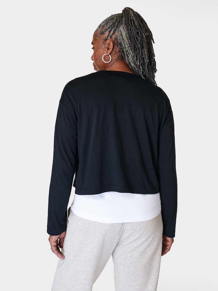 Sweaty Betty Basic Kurz geschnittenes Shirt mit langen Ärmeln - Bild 2 von 14