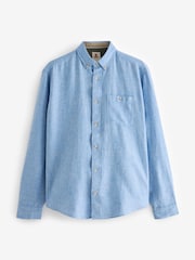 White/Blue/Pink Cotton Linen Blend Roll Sleeve Oxford Shirts 3 Pack - Image 2 of 13