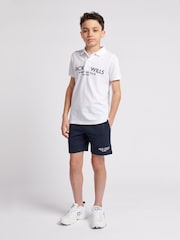 Jack Wills Blue Navy Boys Loopback 100% Cotton Shorts - Image 2 of 7