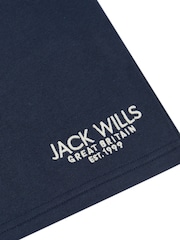 Jack Wills Blue Navy Boys Loopback 100% Cotton Shorts - Image 7 of 7
