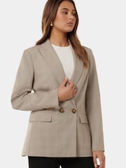 Forever New Grey Isla Double Breasted Blazer - Image 3 of 5