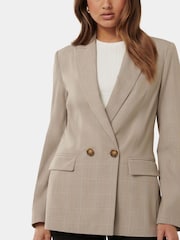 Forever New Grey Isla Double Breasted Blazer - Image 4 of 5
