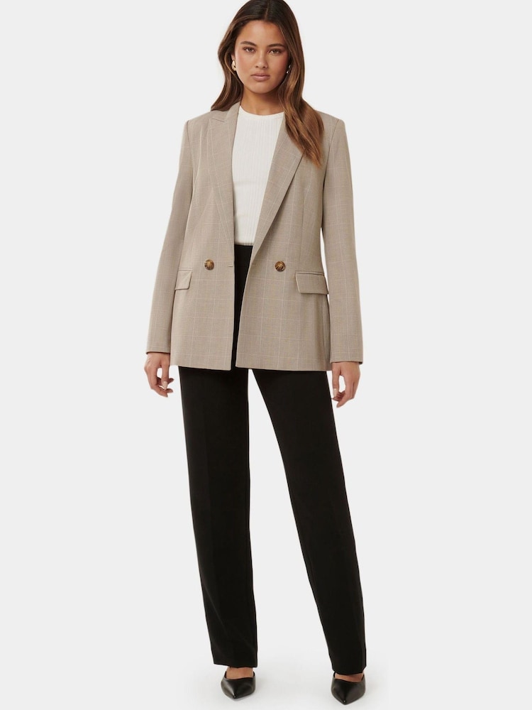 Forever New Grey Isla Double Breasted Blazer - Image 5 of 5