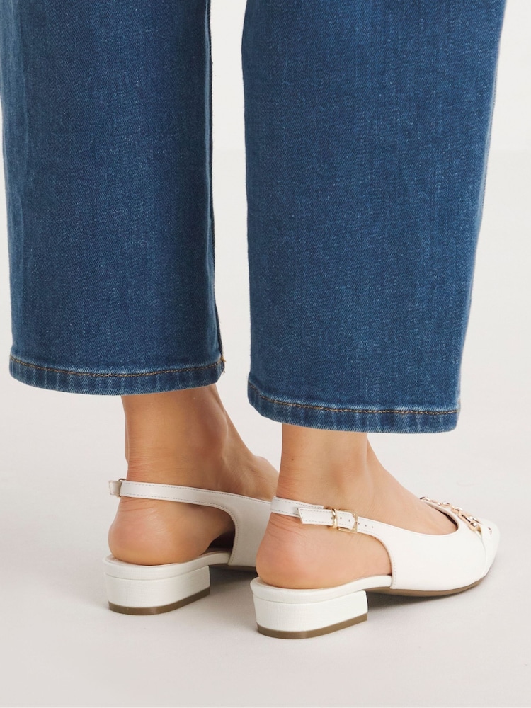 JD Williams Slingback Slingback Čevlji z obrobo in Extra široka kroj - Slika 2 iz 4