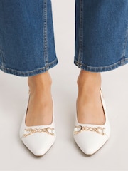 JD Williams Slingback Slingback Čevlji z obrobo in Extra široka kroj - Slika 3 iz 4
