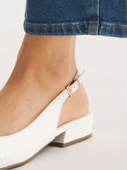 JD Williams Slingback Slingback Čevlji z obrobo in Extra široka kroj - Slika 4 iz 4