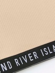 River Island Green Girls Waistband Rib 100% Cotton Tanks 2 Pack - Image 4 of 4
