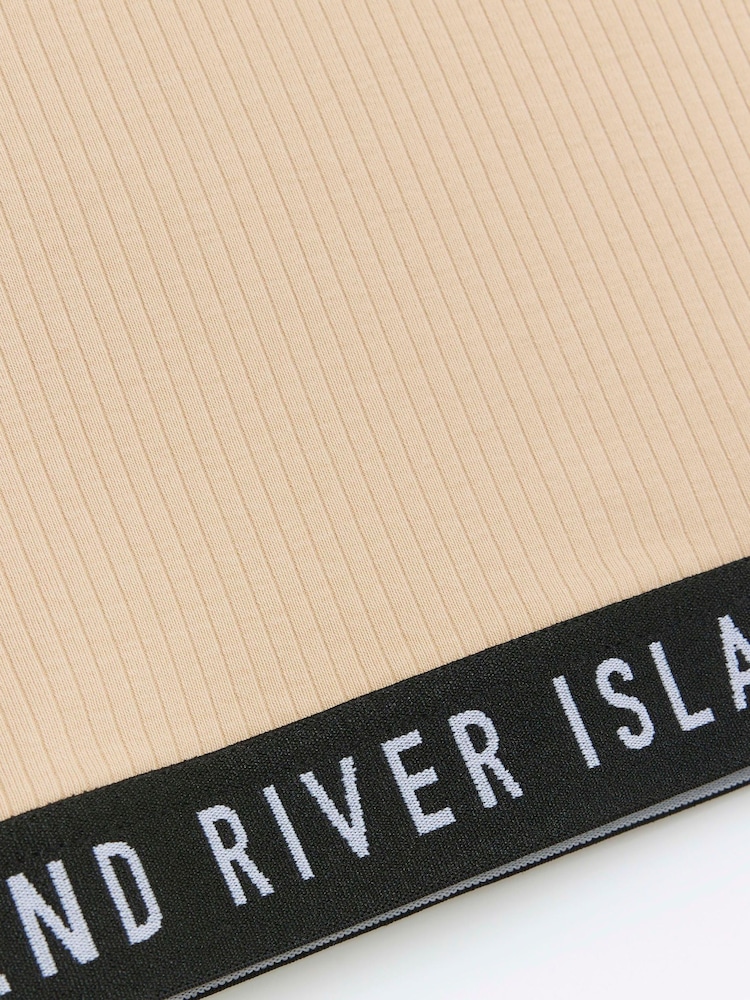 River Island Green Girls Waistband Rib 100% Cotton Tanks 2 Pack - Image 4 of 4 River Island Green Girls Waistband Rib 100% Cotton Tanks 2 Pack - Image 4 of 4