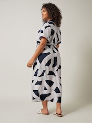 Evans Linear Print Shirt Dress - Image 3 of 5