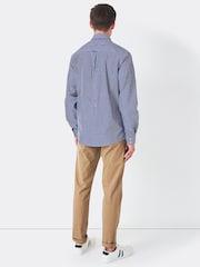 Crew Clothing Blue Classic Fit 100% Cotton Micro Gingham Shirt - Image 2 of 5
