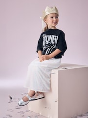 White Irredescent Maxi Sequin Skirt (3-16yrs) - Image 2 of 4