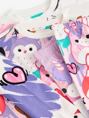 أبيض/وردي/أرجواني - حزمة من بيجامتين (2) مُزيّنة بطبعة شخصية Squishmallows مُرخَّصة (5 - 14 سنة) - Image 10 of 10