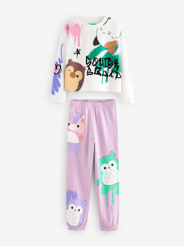 Wit/roze/paars - Licentie Squishmallows verpakking van 2 pyjama's (5 - 14 jr) - Image 8 of 10