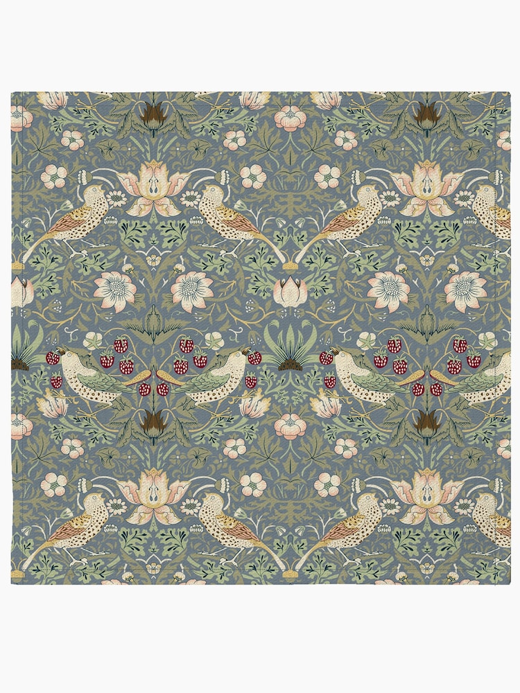 William Morris Gallery Blue Strawberry Thief Pack of 4 100% Cotton Napkins - Image 1 of 2