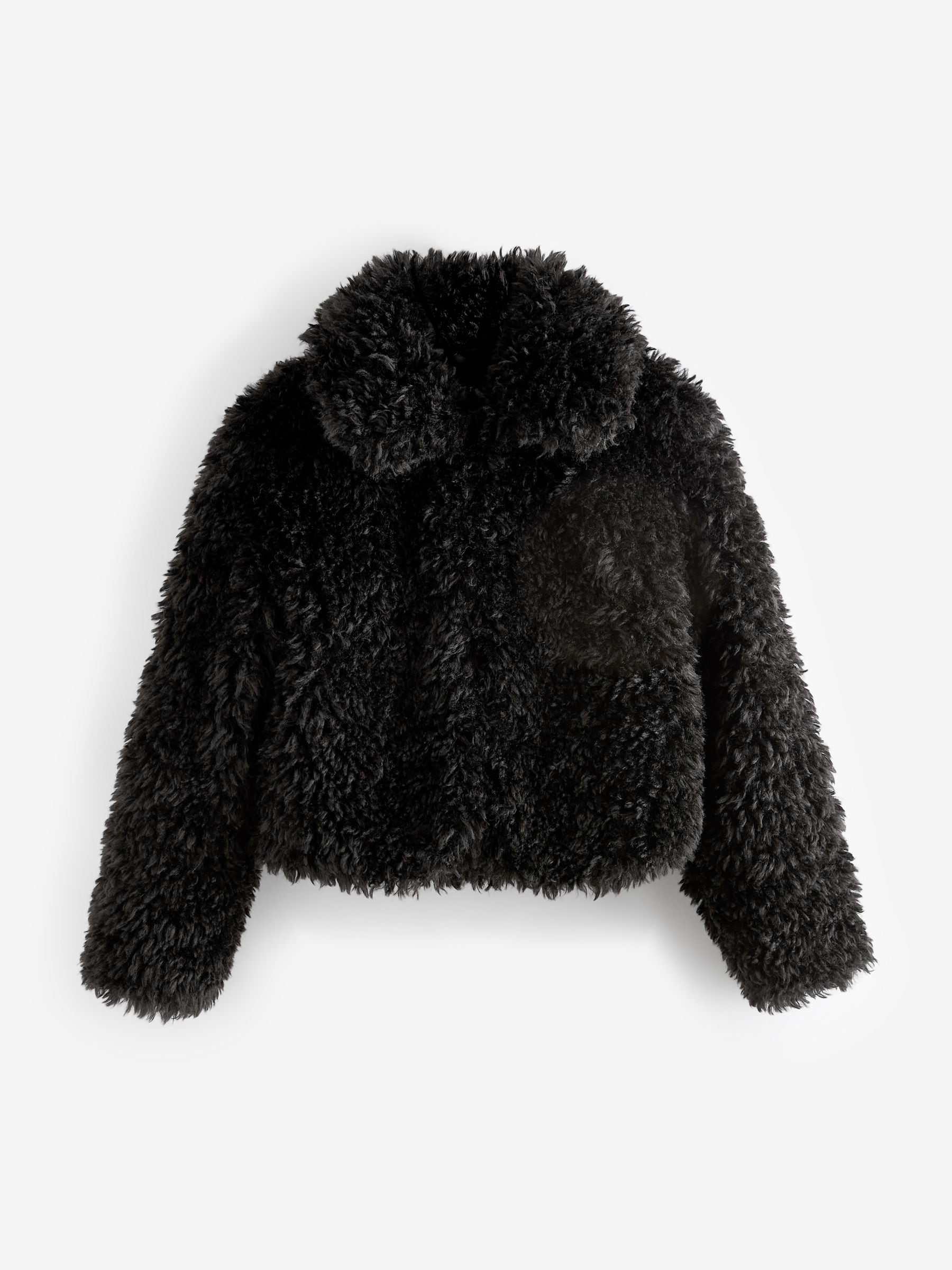Black Short Faux Fur Jacket