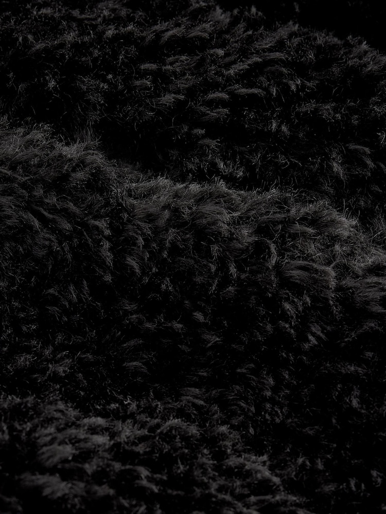 Black Short Faux Fur Jacket - Image 6 of 6
