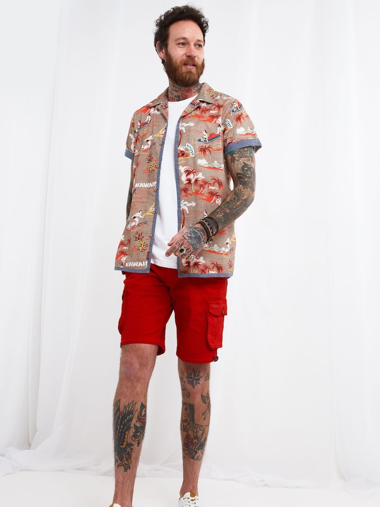 Joe Browns Red Hit The Action Shorts - Image 4 of 5