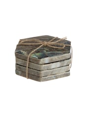 Maison by Premier Assorted Marble And Paua Shell Coasters Set Of 4 - Image 5 of 6
