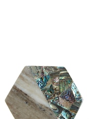 Maison by Premier Assorted Marble And Paua Shell Coasters Set Of 4 - Image 6 of 6