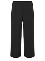 Yours Curve Black Wide Leg Crepe Trousers - Image 5 of 5