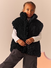 Black Chunky Borg Gilet (3-16yrs) - Image 5 of 11