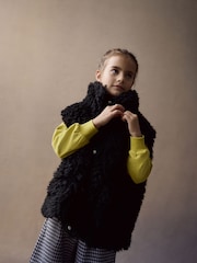 Black Chunky Borg Gilet (3-16yrs) - Image 6 of 11