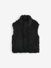 Black Chunky Borg Gilet (3-16yrs) - Image 8 of 11