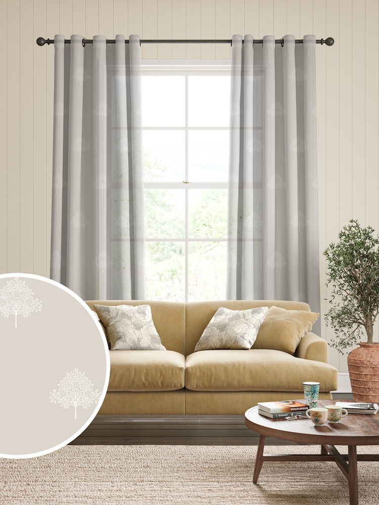 William Morris At Home Mist Marigold Tree Sheer Made To Measure Curtains - Image 1 of 5 William Morris At Home Mist Marigold Tree Sheer Made To Measure Curtains - Image 1 of 5
