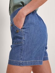Monsoon Blue 100% Cotton Harper Denim Shorts - Image 4 of 5