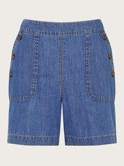 Monsoon Blue 100% Cotton Harper Denim Shorts - Image 5 of 5