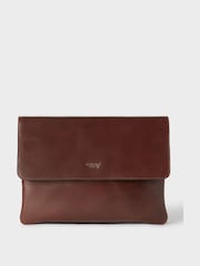 Brązowy - Osprey London The Saddle Leather Tech Pouch - Image 1 of 6