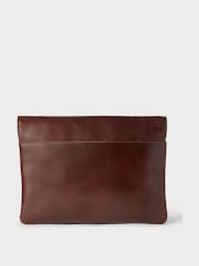 Brązowy - Osprey London The Saddle Leather Tech Pouch - Image 2 of 6